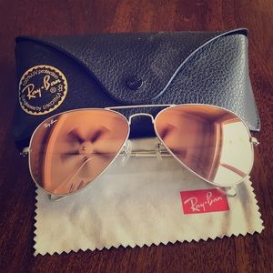 Ray-ban Mirrored Aviator Sunglasses